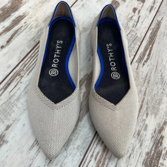 Rothy’s The Point Flax Birdseye Knit Flats - Size 8.5 - Picture 10 of 16